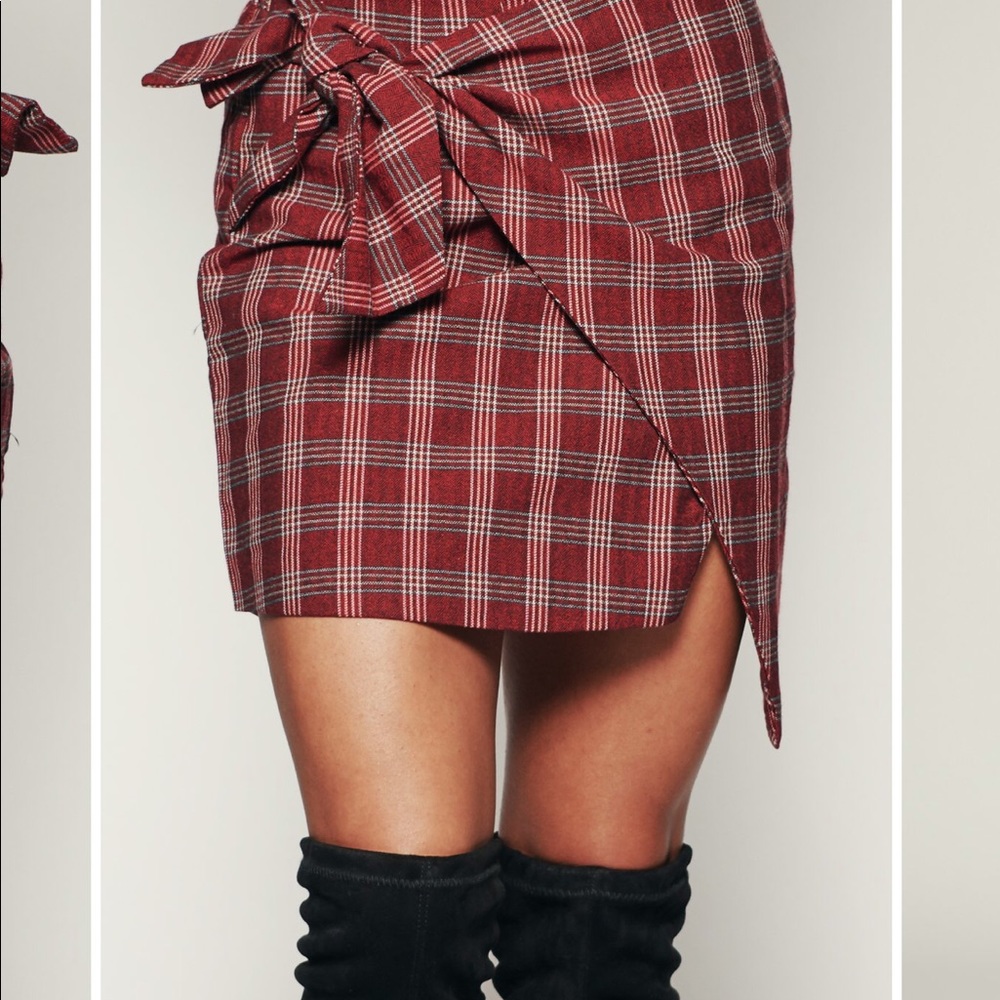 NANAMACS PLAID WRAP SKIRT💋